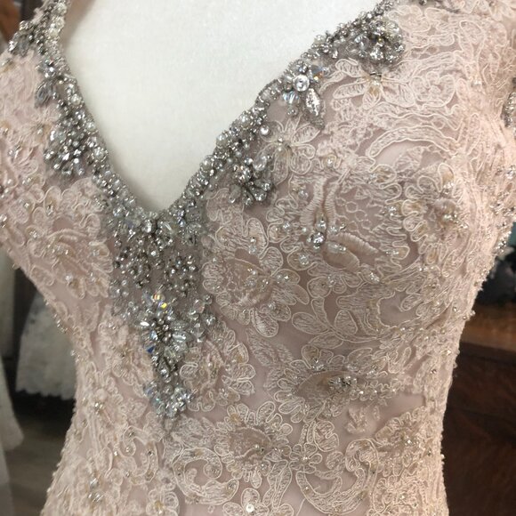 NEW BACKLESS Sexy Wedding Dress, BLING Rosegold trumpet Mermaid Fit&Flare $4999 - Picture 3 of 10
